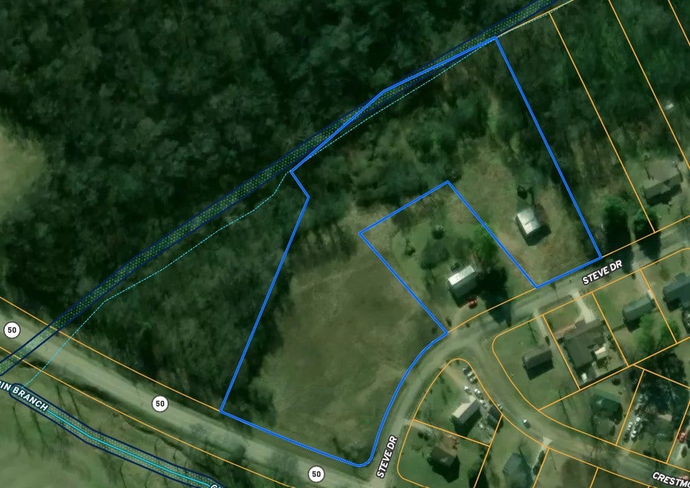 2403 Steve Dr, Columbia, TN 38401 Aerial Mapping Tool Showing "Possible" water on back section of the property. Buyer would need to verify if important to them.