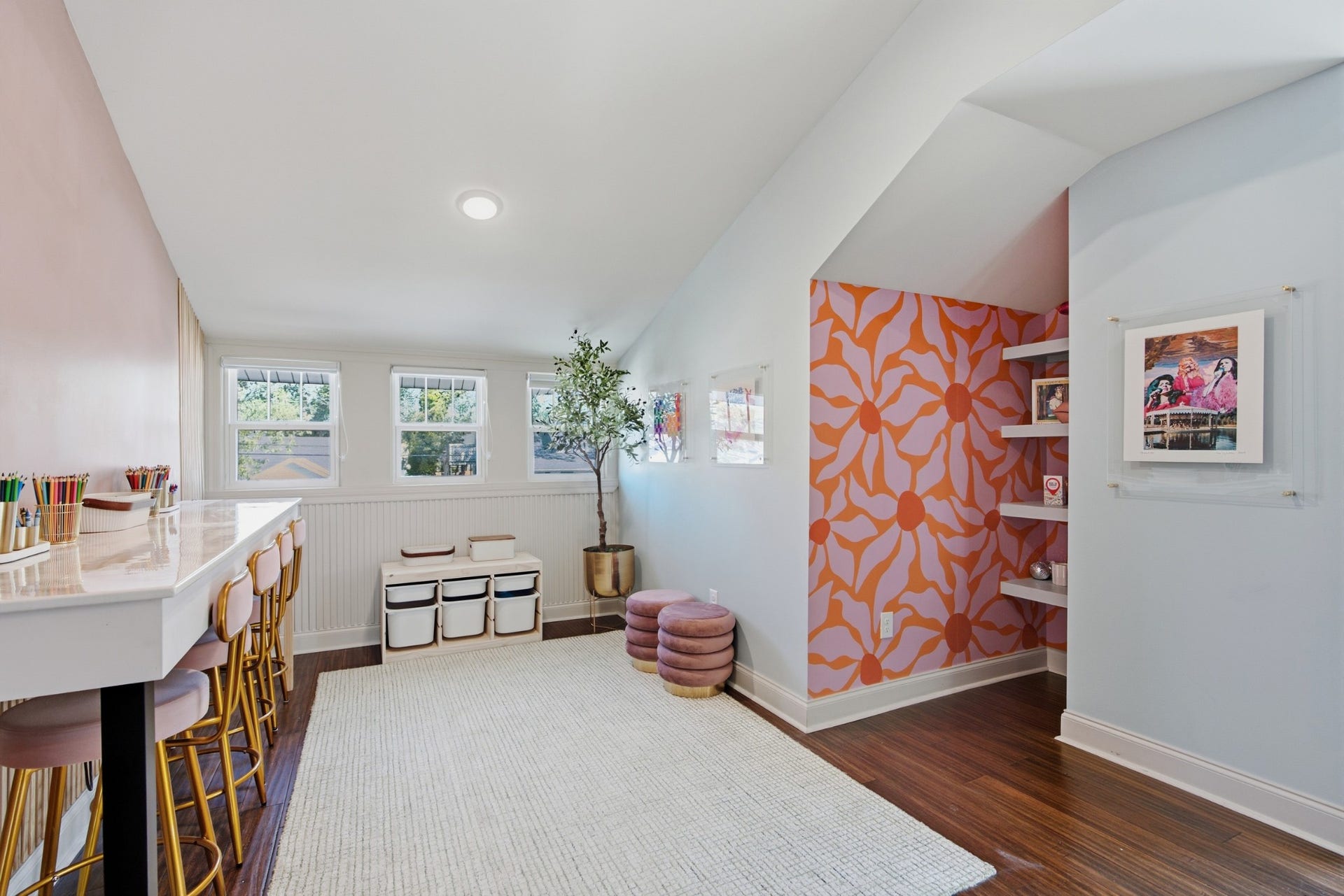 Create a dedicated place for crafts, playtime, hobbies, or whatever keeps you inspired.
