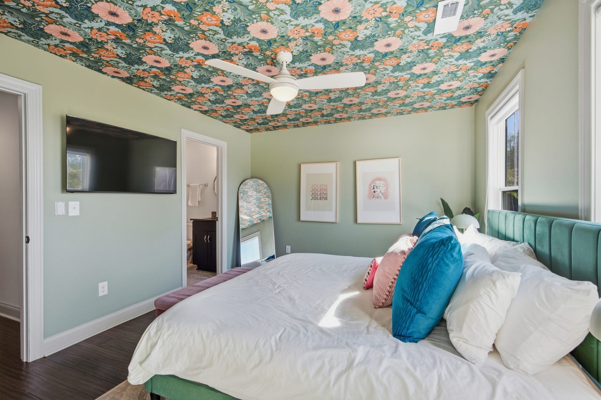 With its own full bath and walk-in closet, the suite offers added privacy and comfort for guests or extended stays.