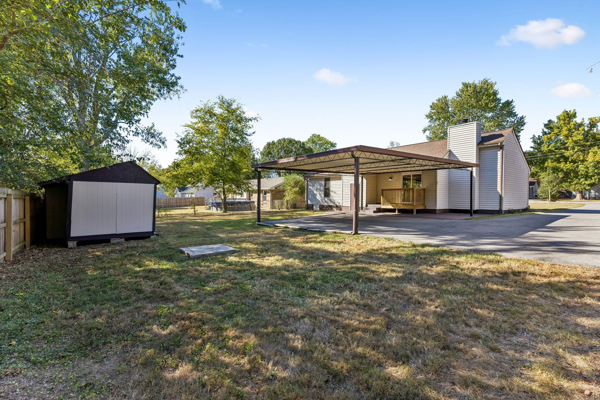 Flat backyard has endless possibilities.