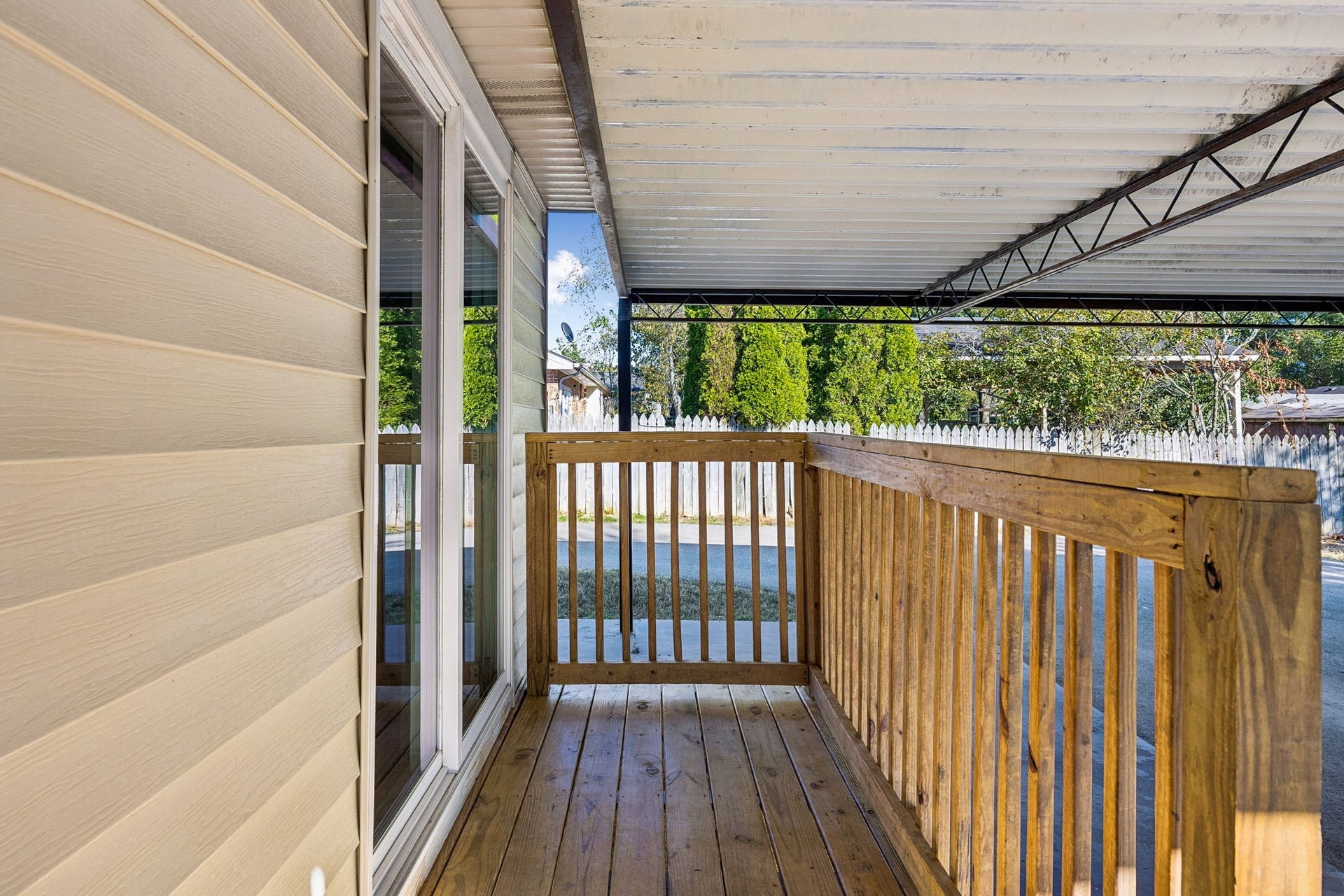 The new covered back porch.