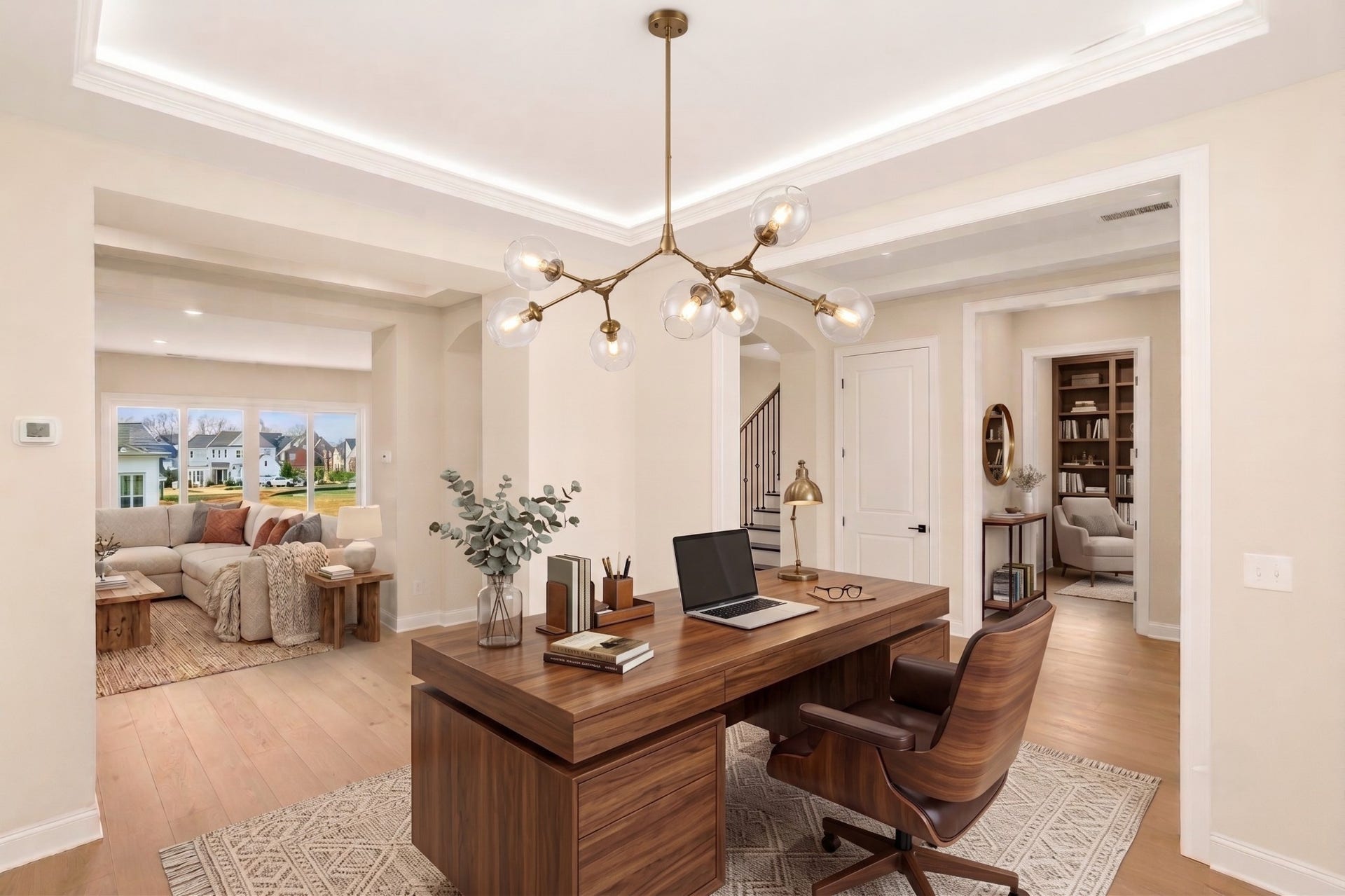 5961 Hunt Valley Drive, Spring Hill, TN 37174 Virtual stage front entry as study in leiu of formal dining.