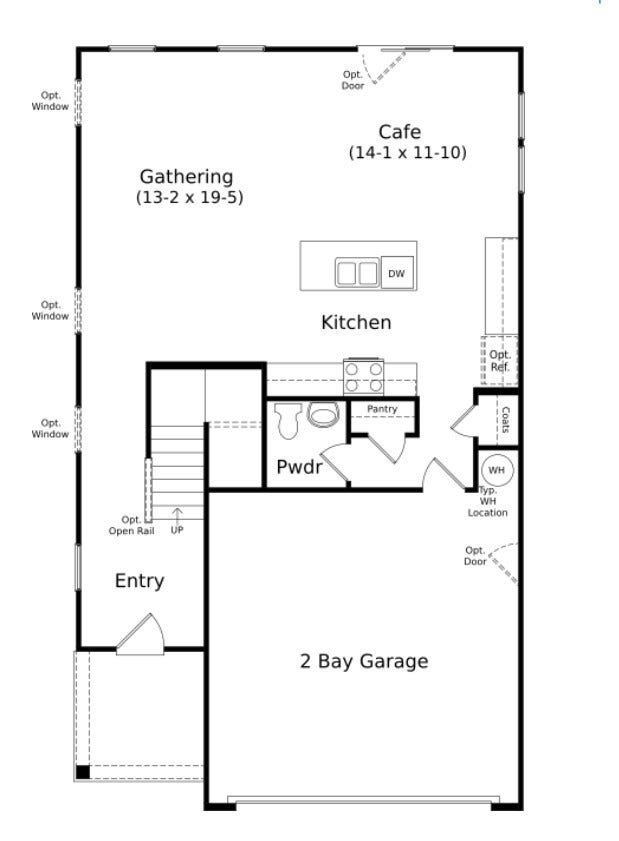 102 Ridgeview Drive, Shelbyville, TN 37160 Jasmine by DRB Home offers large kitchen with oversized island and plenty of cabinet and counter space