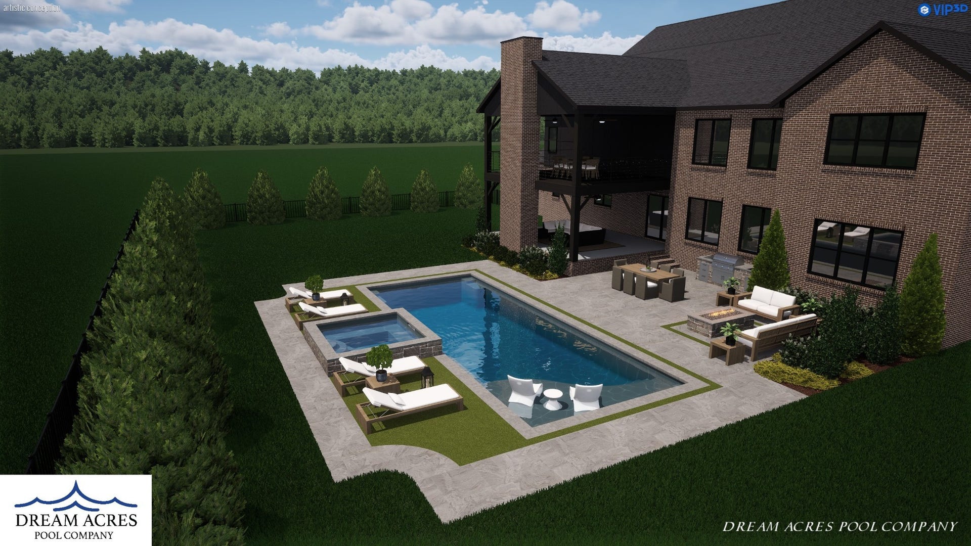 3364 Eslin Ct, Murfreesboro, TN 37130 Future pool concept rendering showcasing the outdoor living potential of this property. Pool not included.