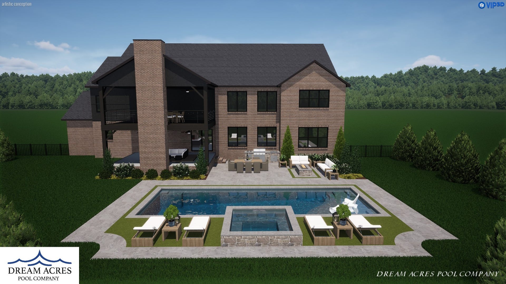 3364 Eslin Ct, Murfreesboro, TN 37130 Future pool concept rendering showcasing the outdoor living potential of this property. Pool not included.