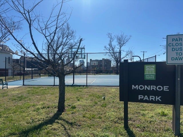Want to play hoops or have a picnic...you don't even have to walk to Bicentennial Park, come enjoy our refurbished court and kids playground.
