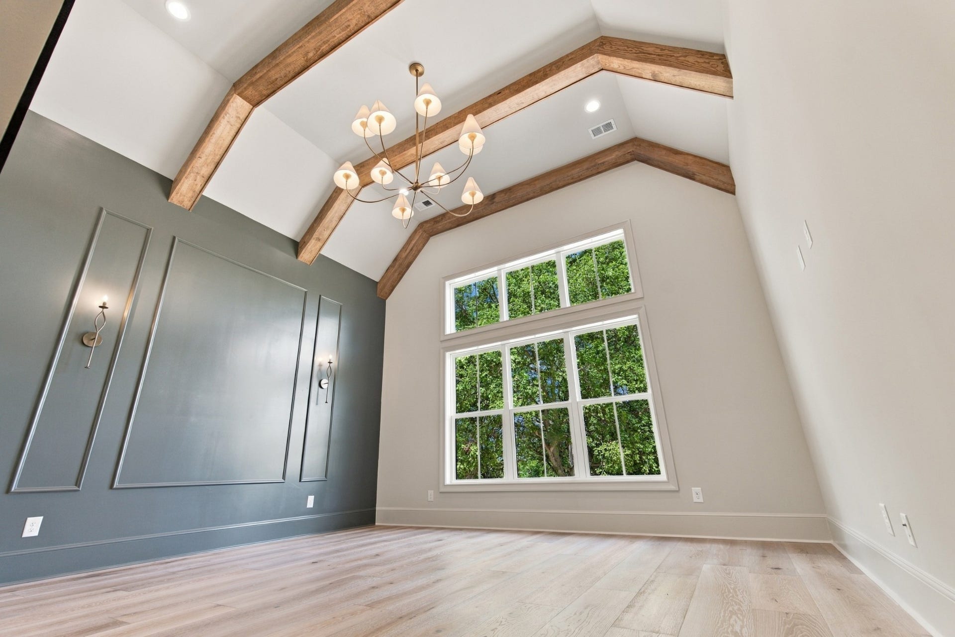 1001 Wright Branch Ct, Mount Juliet, TN 37122 The primary suite is complete with custom stained beams and lighting giving you a warm and relaxing space
