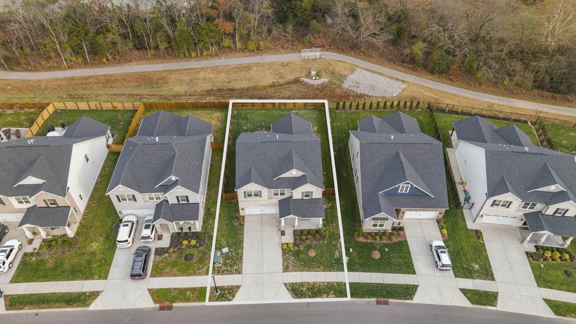 413 Mabels Way, Mount Juliet, TN 37122 Situated on a larger premium estate lot with peaceful greenspace behind the home.