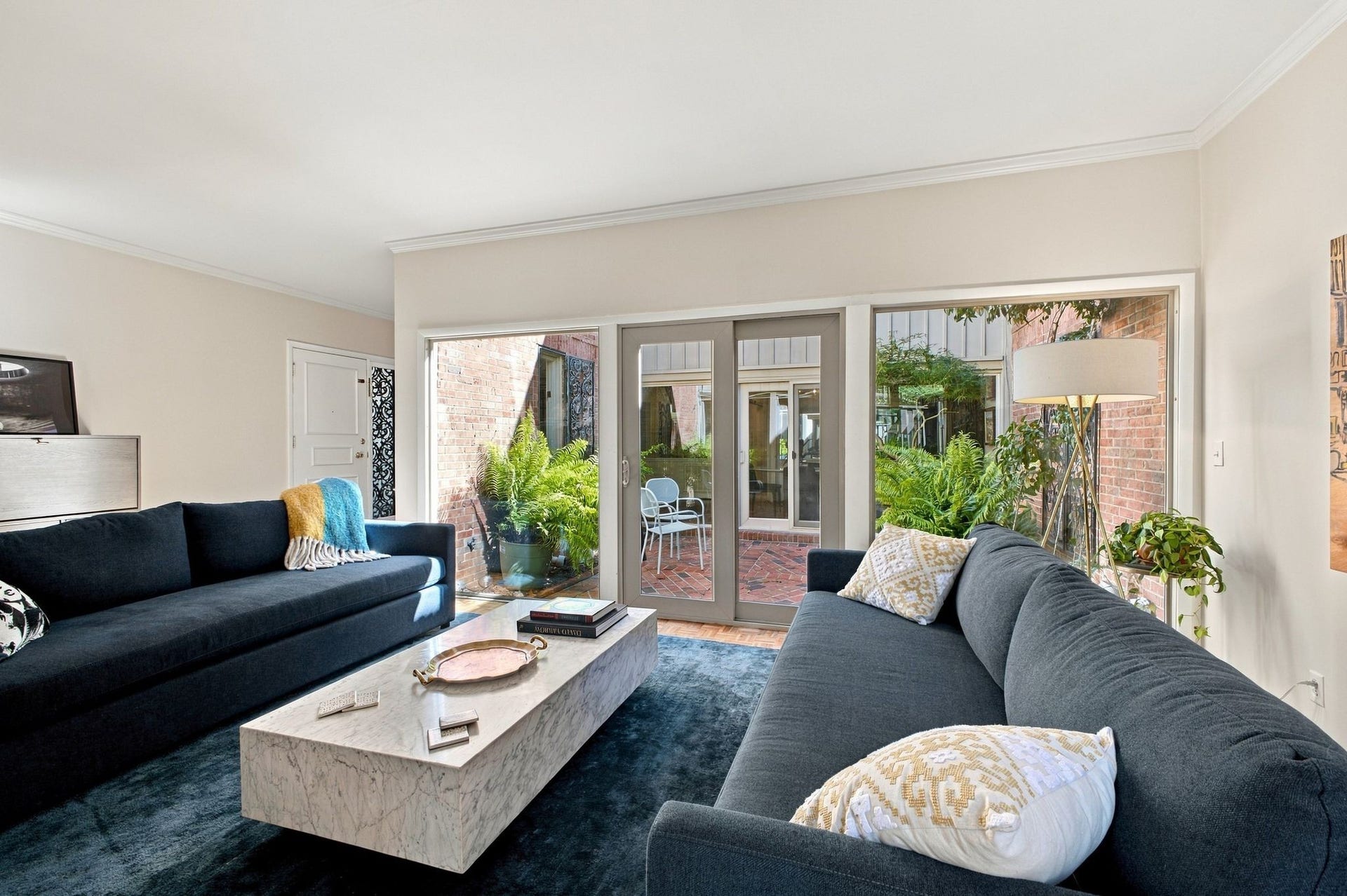 Living Room opens directly to the Open-Air Atrium