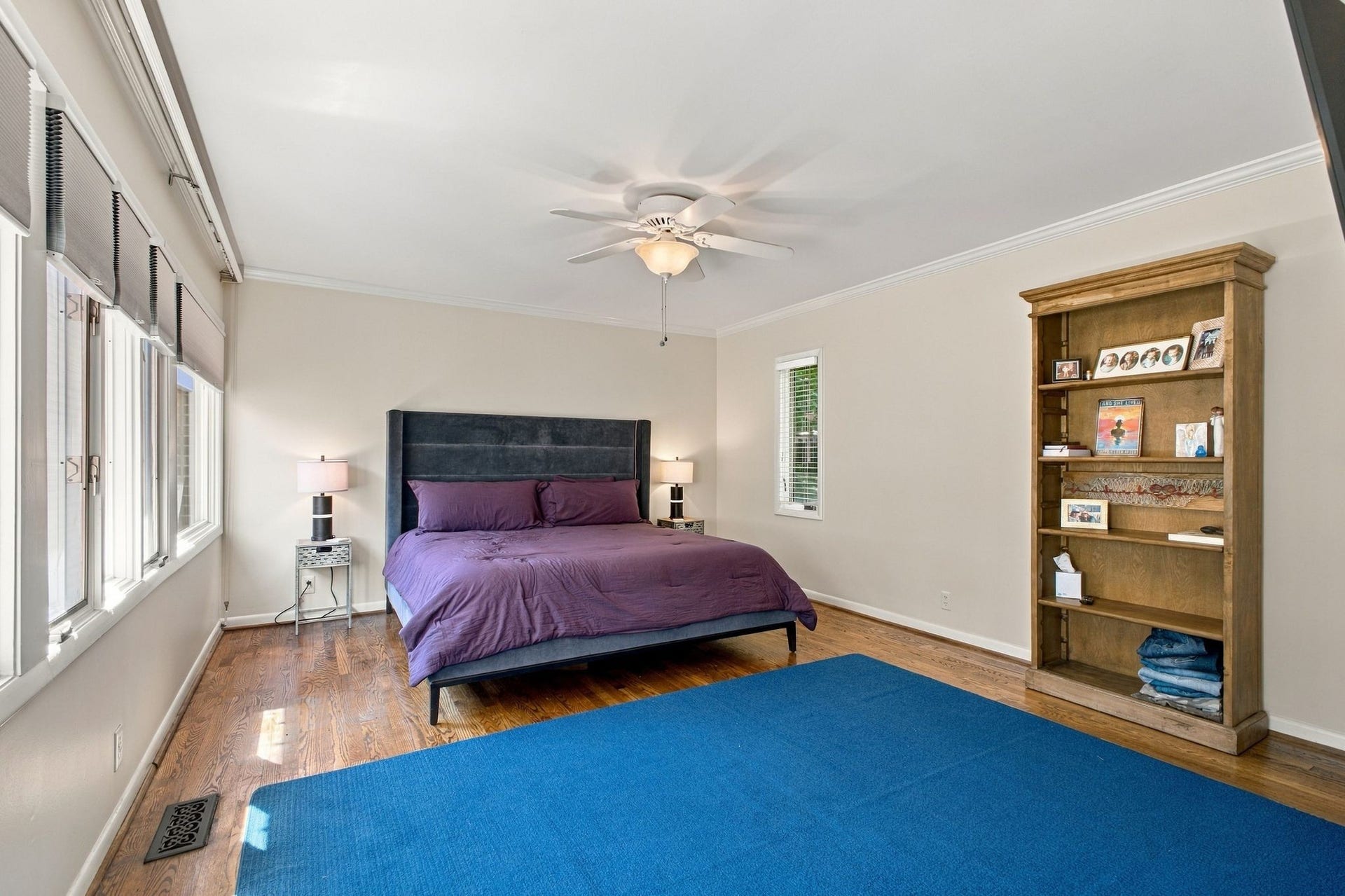 Primary Bedroom upstairs has three separate closets and a Full Bath ensuite