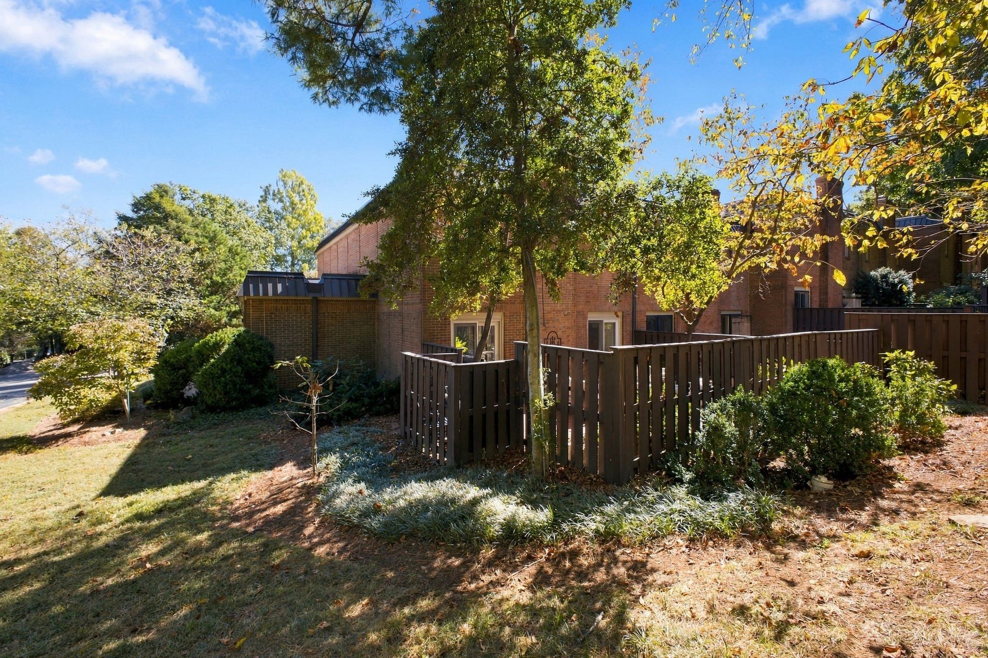 Fencing adds an extra layer of privacy to the back patio