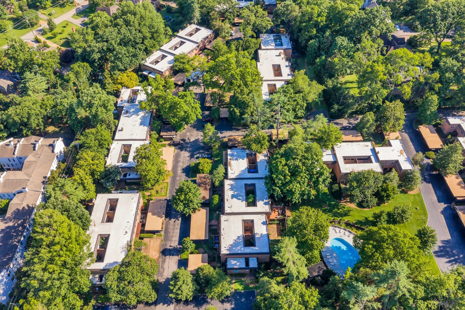 First unit on the right - next to the pool