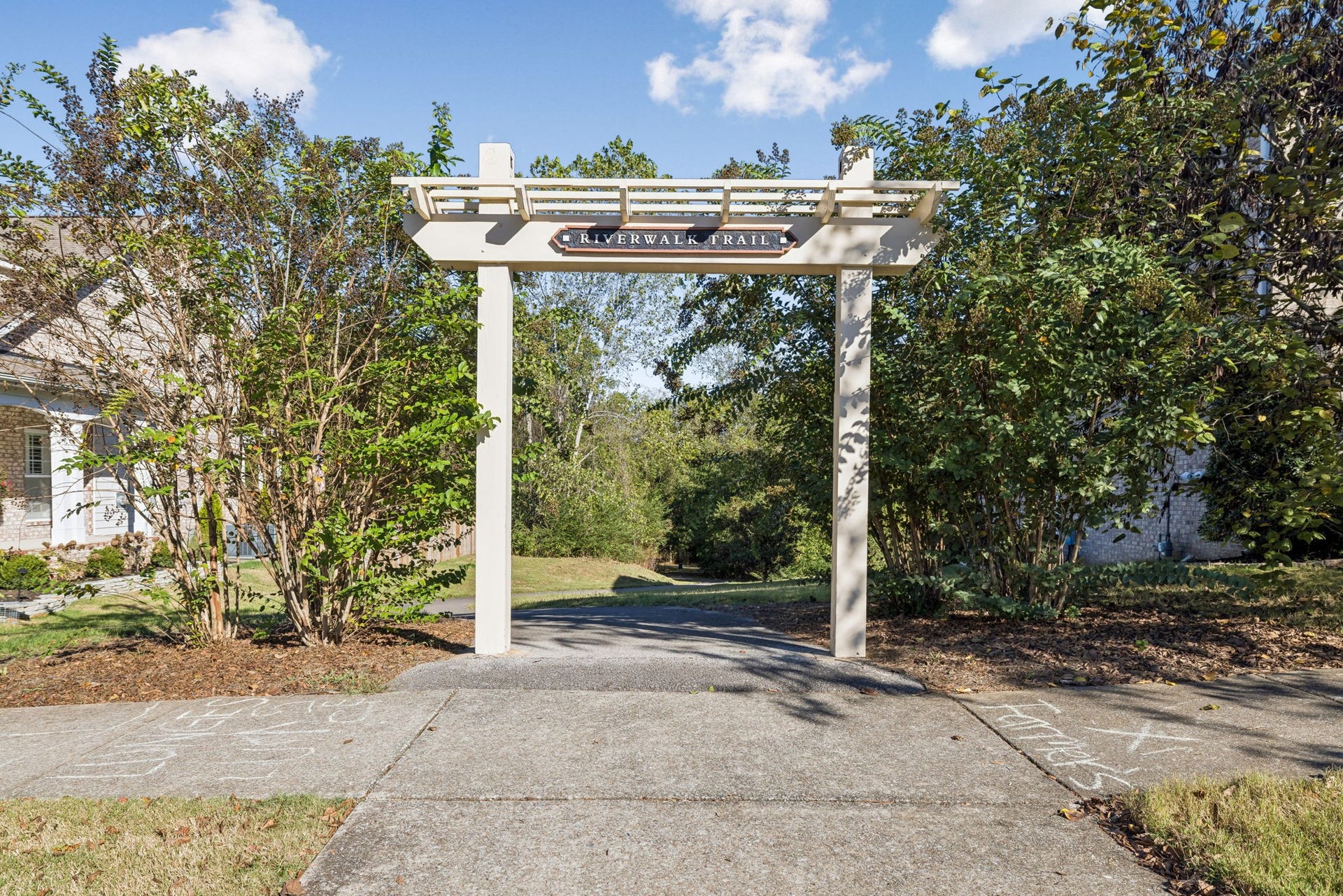 7460 Riverland Dr, Nashville, TN 37221 Walking trails wind throughout the community, and this trailhead is just a few steps away