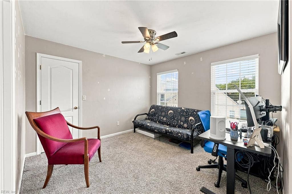 207 Catalpa Court, Suffolk, VA 23435 Second floor spare Bedroom #1 used as an office area