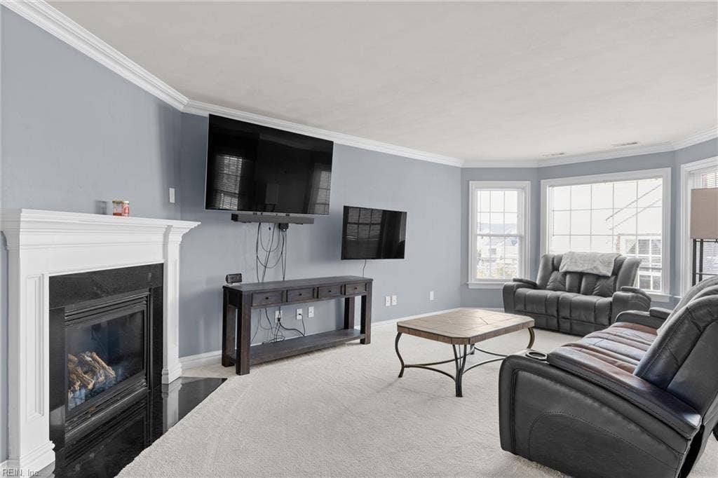 2276 Rio Rancho Drive, Lagamor, Virginia Beach, VA 23456 2nd Floor Primary Bedroom with gas fireplace and sitting area