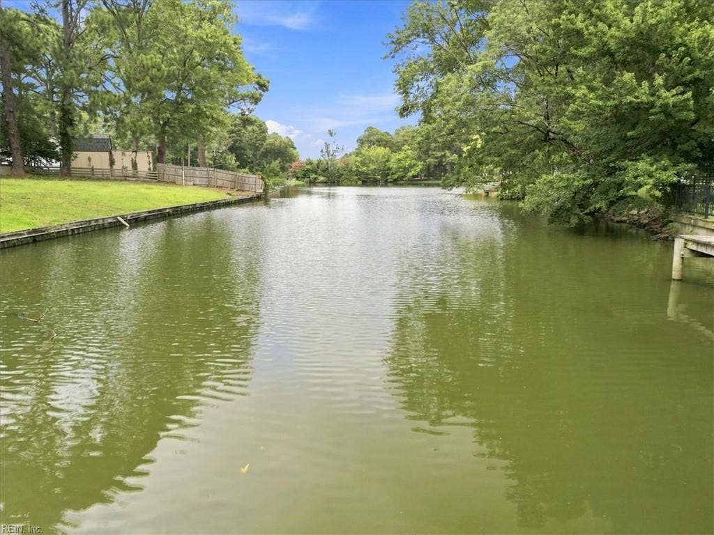 Part of Lake Forest comes up to side of yard.
