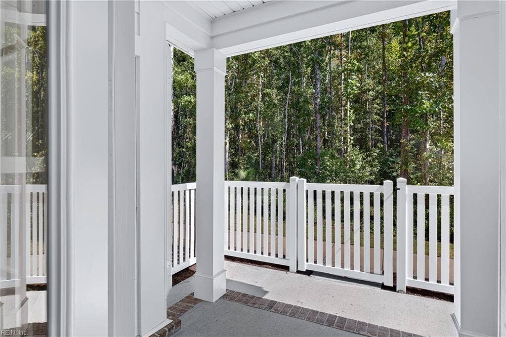 Fenced in patio area