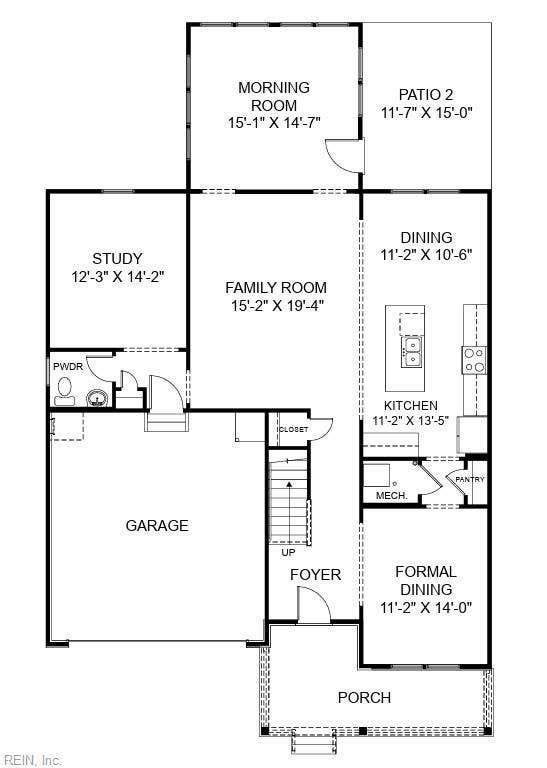122 Getty Road, River Highlands, Suffolk, VA 23434 1st Floor Layout