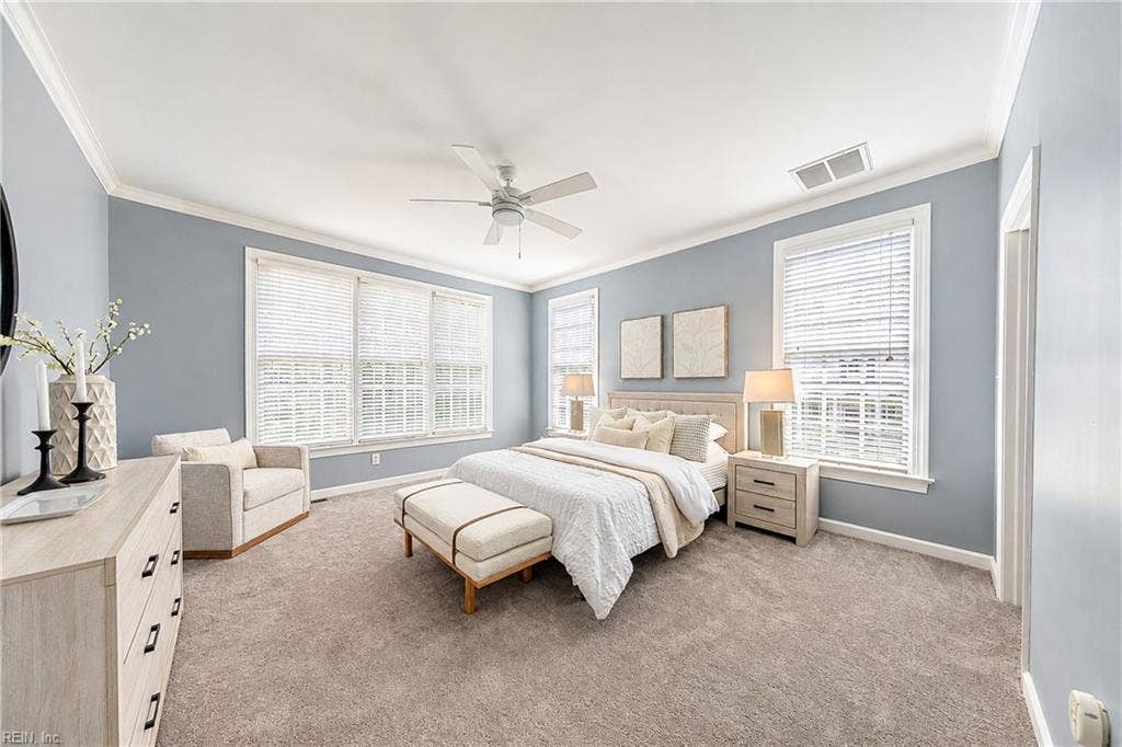 1st Floor Primary Bedroom with Views to the backyard