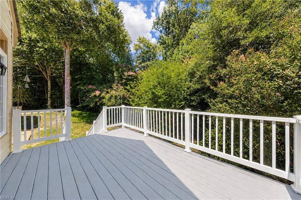 Deck leads to Backyard