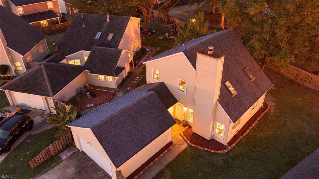 1517 Newport Circle, Virginia Beach, VA 23453 Twilight Aerial