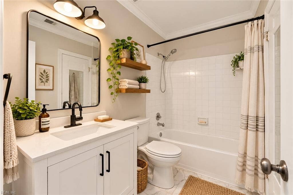 1517 Newport Circle, Virginia Beach, VA 23453 VIRTUALLY STAGED 1ST FLOOR BATHROOM