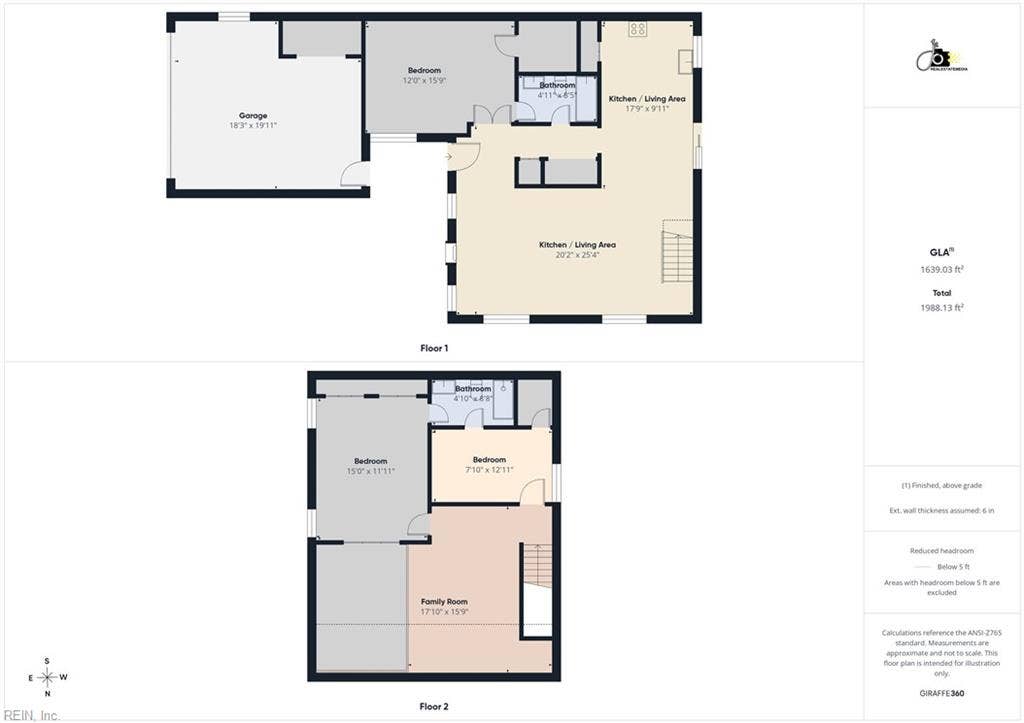 1517 Newport Circle, Virginia Beach, VA 23453 1st & 2nd floor layouts