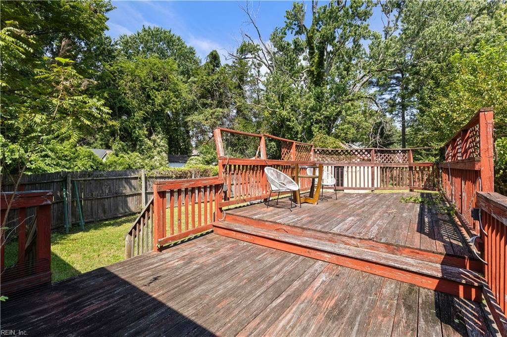 Deck off of the kitchen