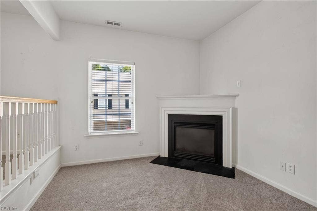 3943 Filbert Way, Carriage Homes @ Towne Sq, Virginia Beach, VA 23462 Recessed primary suite sitting area with gas fireplace.