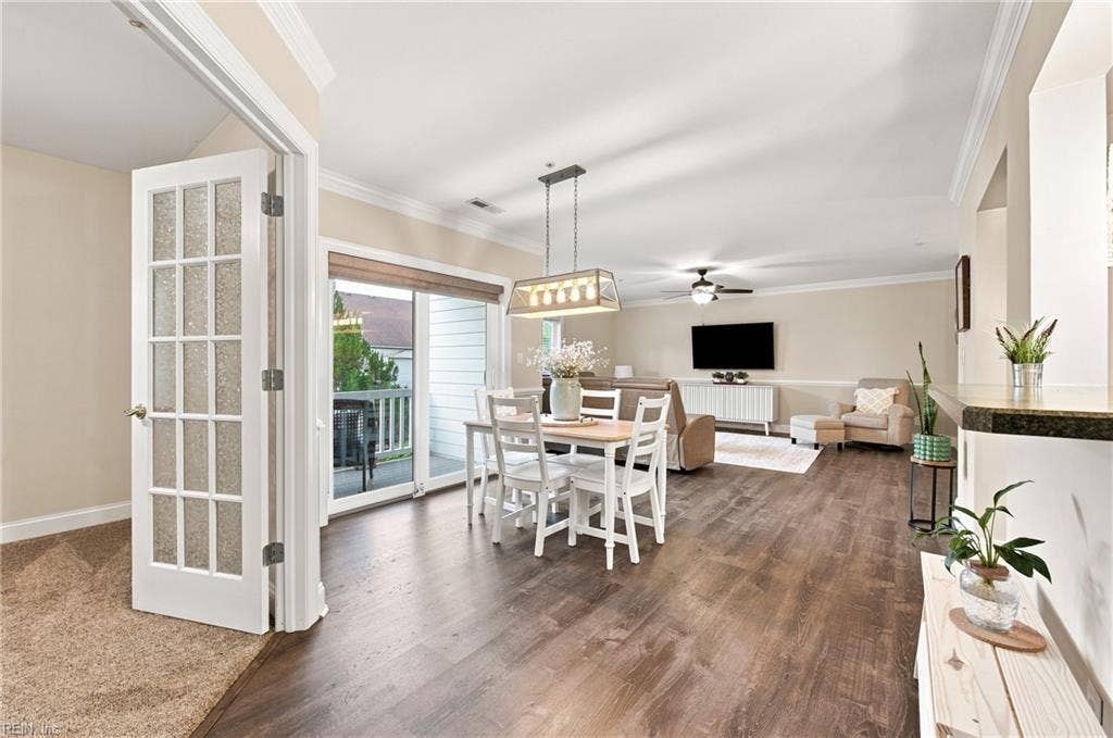 Open plan living dining