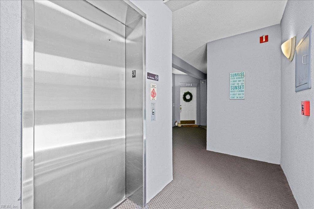 2300 Page Harbor Landing, #304, Virginia Beach, VA 23451 Elevator and door to home in number 304