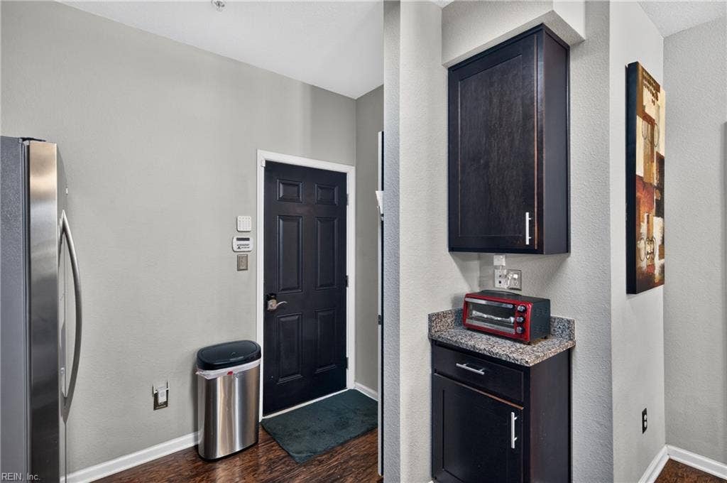 Door leading to the one-car garage.