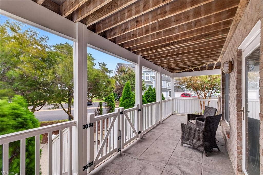 9570 Bay Point Drive, Bay Breeze Point, Norfolk, VA 23518 One last view of another one of the balconies. So many ways to take the fun outdoors.