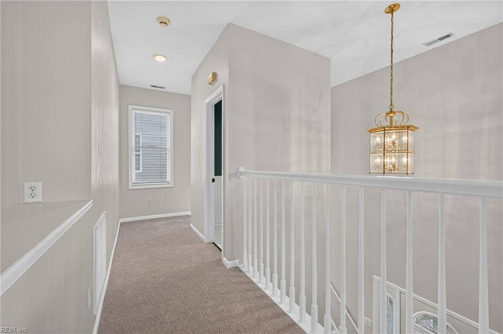 9570 Bay Point Drive, Bay Breeze Point, Norfolk, VA 23518 Here is the landing from the stairwell on the second level.
