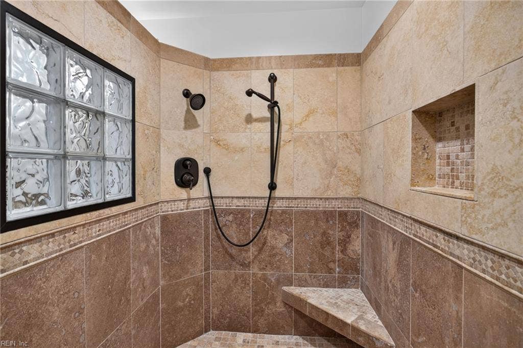 414 Pinewood Drive, Virginia Beach, VA 23451 Primary bathroom ensuite tiled shower.