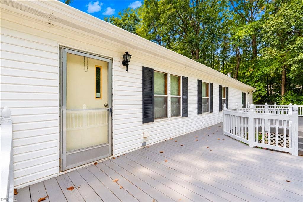 Deck with entry to laundry/mud room