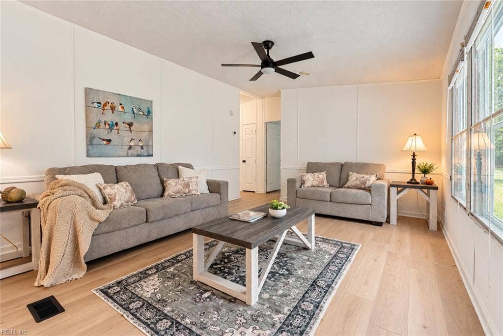 Living room, newly painted interior