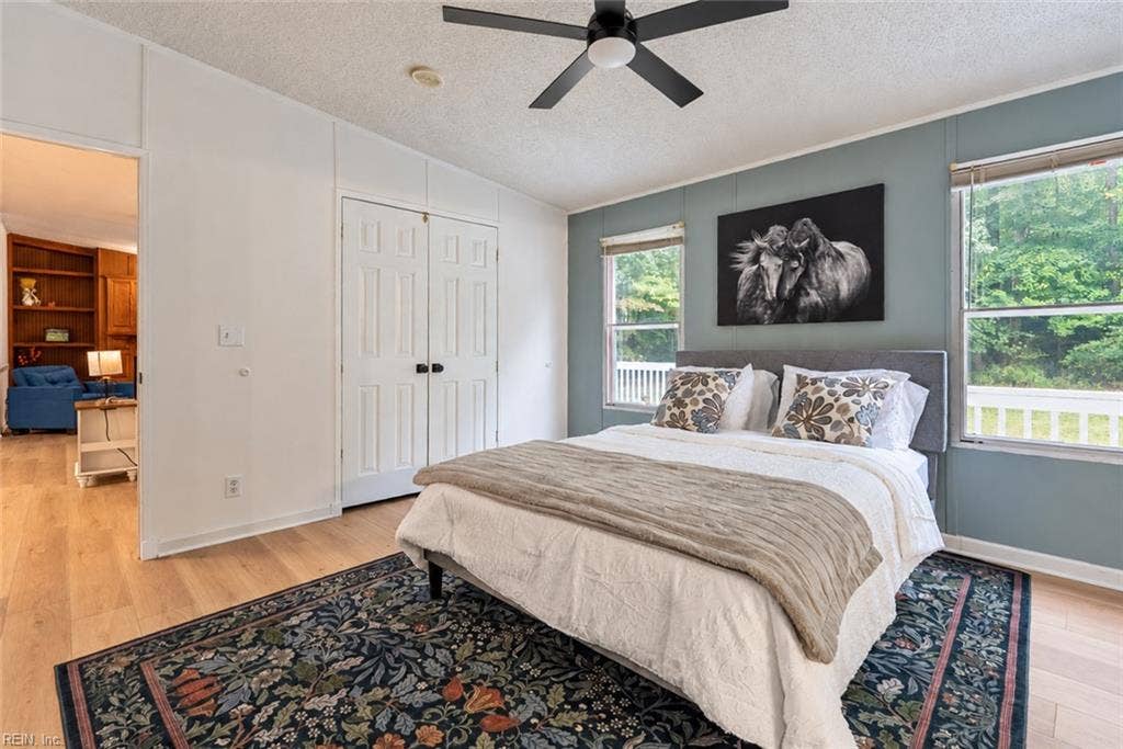 Primary bedroom off of the family room