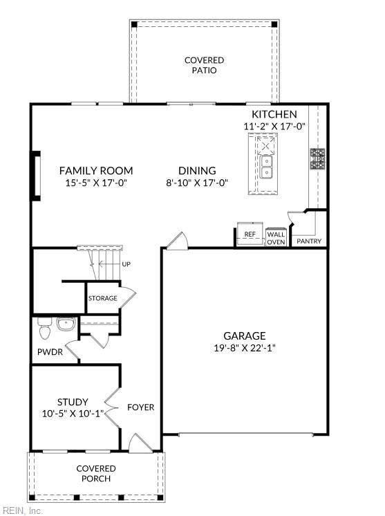 2110 Wentworth Crossing, Mallory Pointe, Smithfield, VA 23430 1st Floor Layout