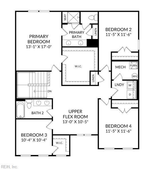 2110 Wentworth Crossing, Mallory Pointe, Smithfield, VA 23430 2nd Floor Layout