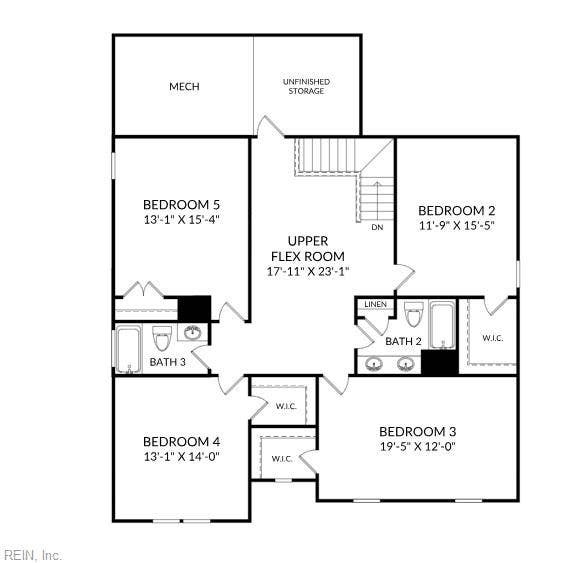124 Getty Road, River Highlands, Suffolk, VA 23434 2nd Floor Layout