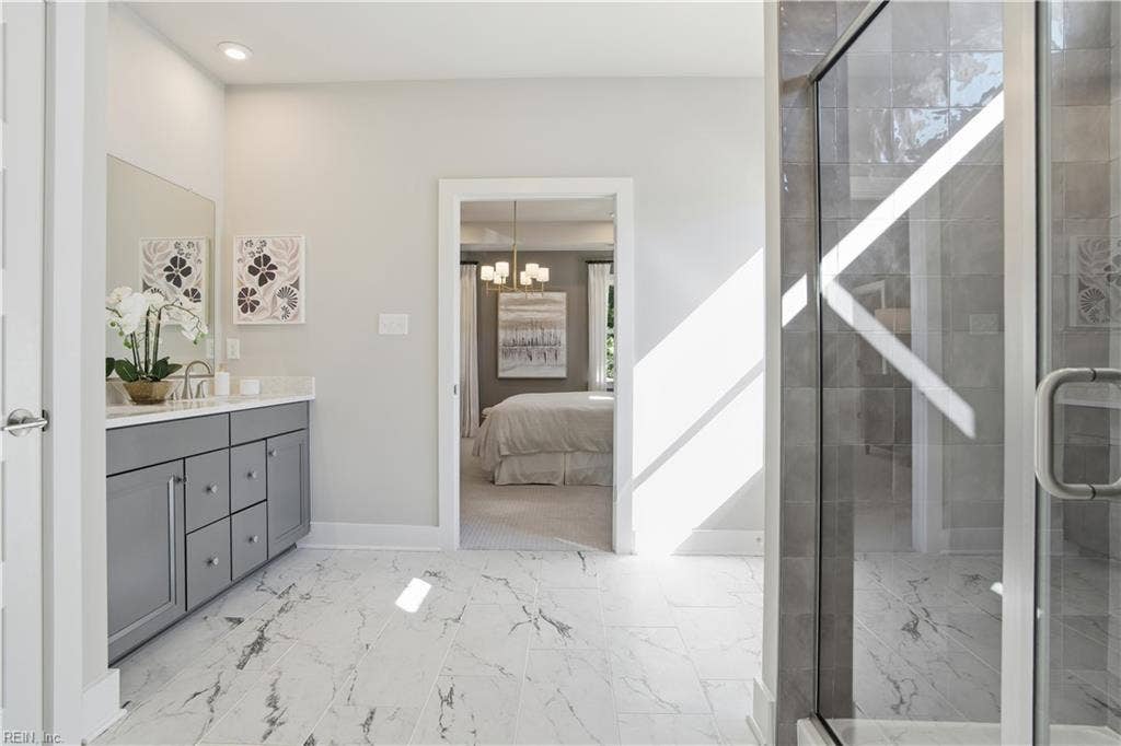 124 Getty Road, River Highlands, Suffolk, VA 23434 *Photo of Similar Decorated Model* Primary Bathroom