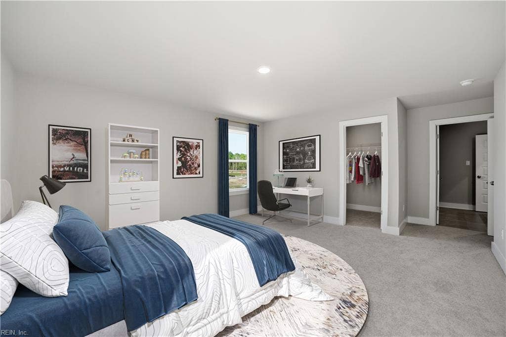 1402 Wharf Hill Drive, Mallory Pointe, Smithfield, VA 23430 * Bedroom 2- Photos are virtually staged