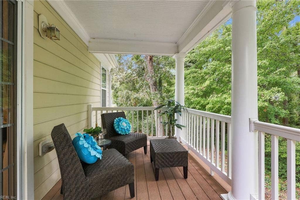 5428 Season Lane, Sajo Farm, Virginia Beach, VA 23455 Balcony view with woods and lake lawson