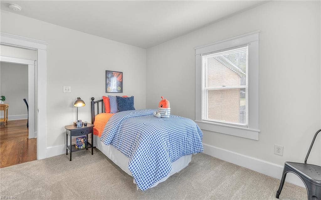 317 George Washington Highway S, Chesapeake, VA 23323 The first-floor bedroom is comfortably sized and positioned for convenient access to the main level.