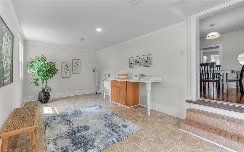 317 George Washington Highway S, Chesapeake, VA 23323 This oversized utility space connects comfortably to the main living areas and offers plenty of room to keep daily life organized. Washer and Dryer not pictured, but included!