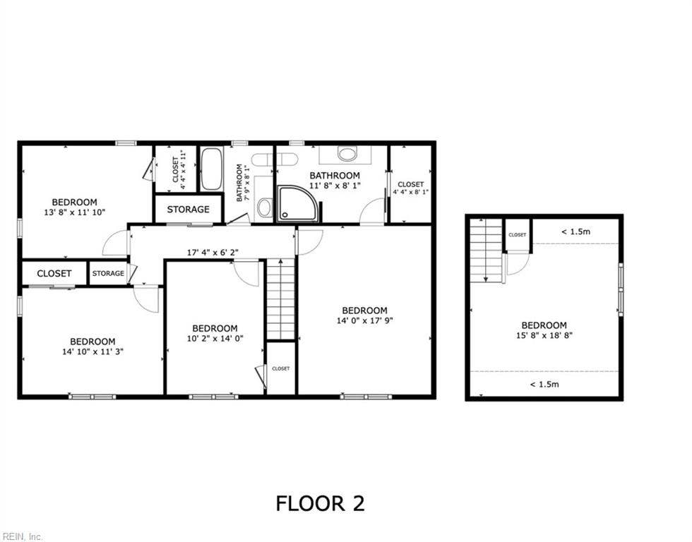 Upstairs floorplan