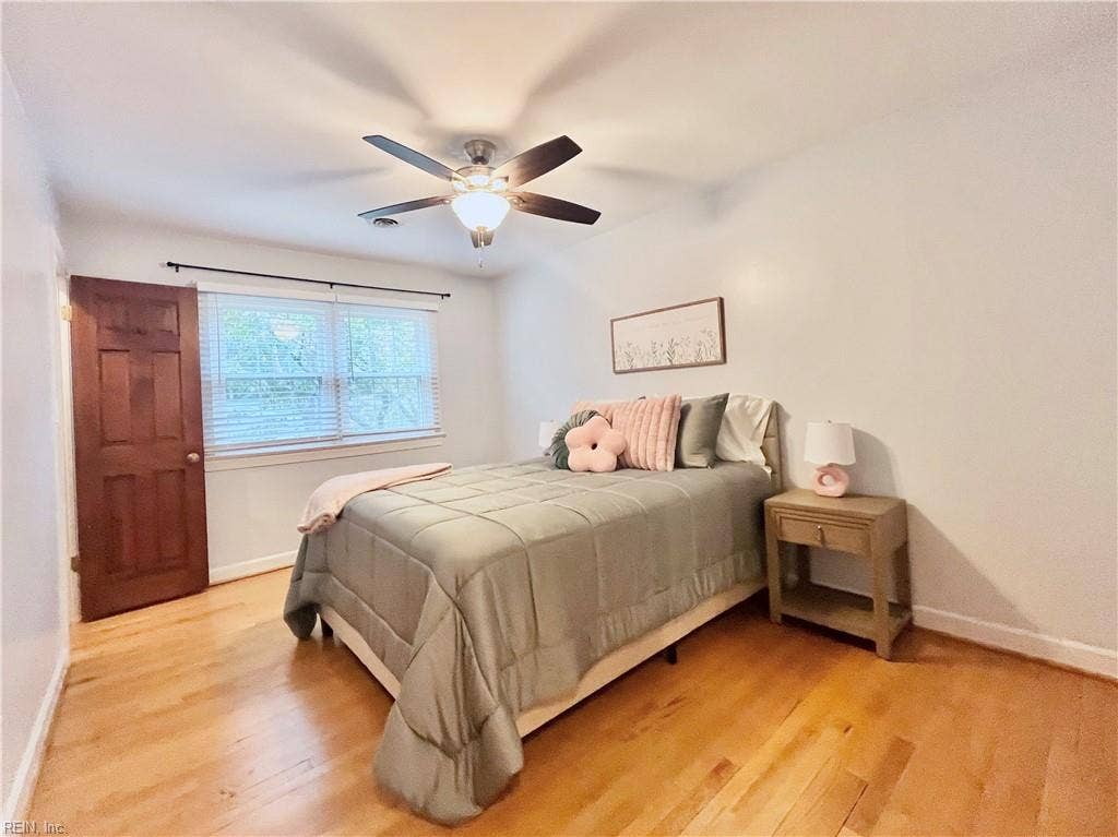2nd Bedroom directly to the left of the stairs.