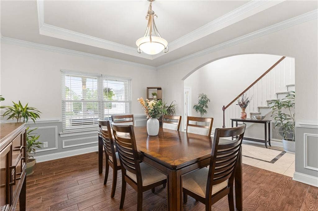 2309 Valle Rio Way, Virginia Beach, VA 23456 Connected to the foyer and main living spaces, this dining room makes hosting feel effortless.