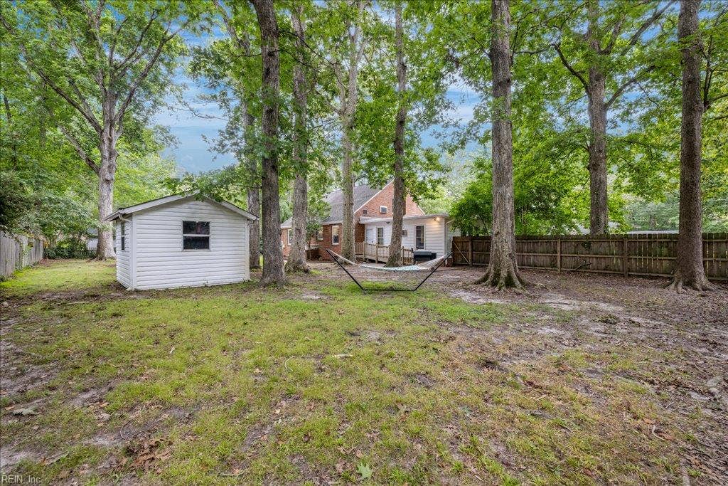 Large backyard